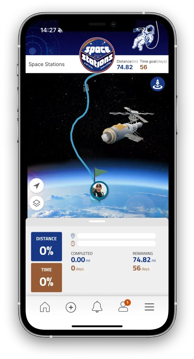 Virtually travel through space history