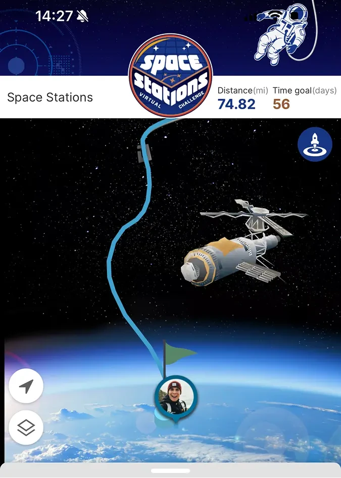 Virtually travel through space history