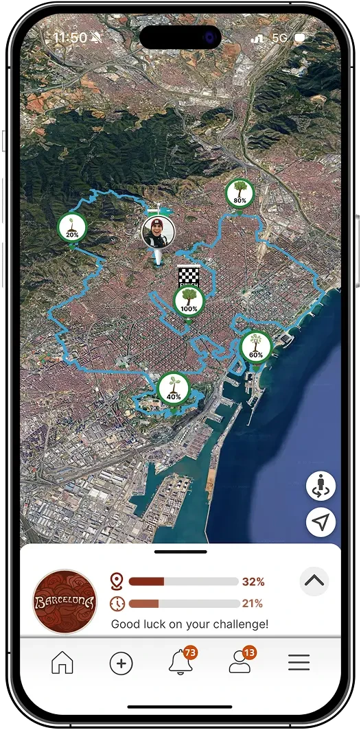 Virtually travel across Barcelona