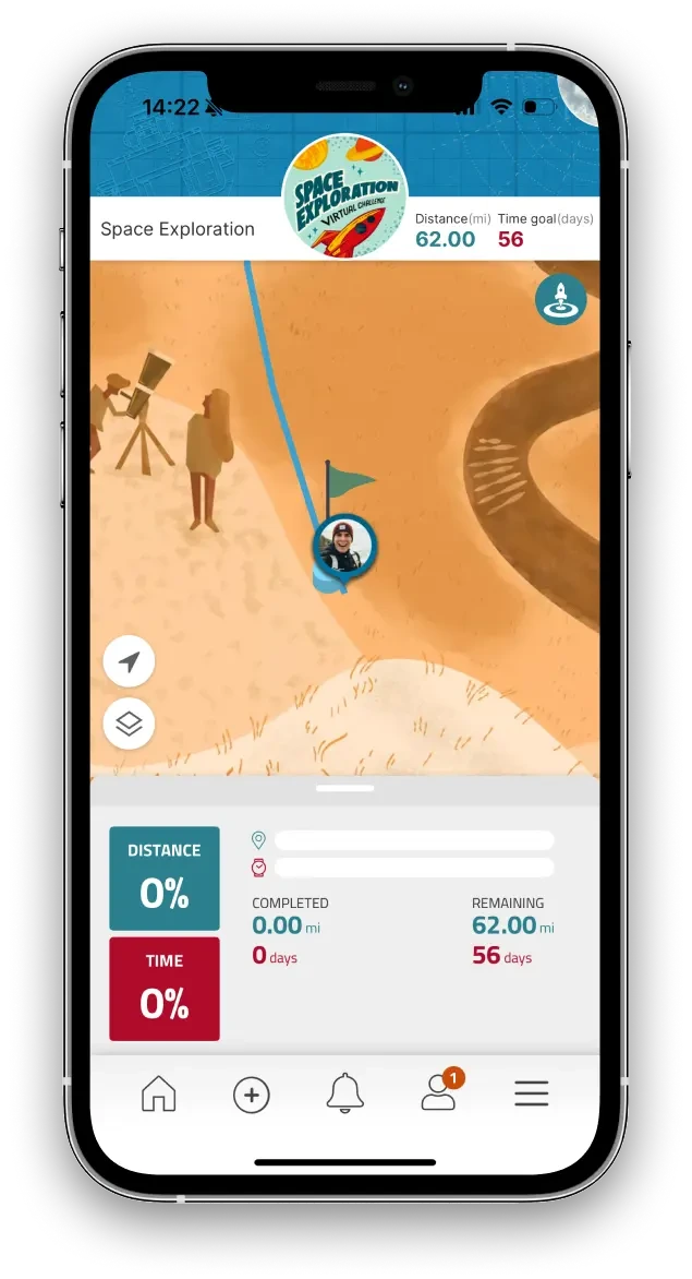 Virtually travel through space history