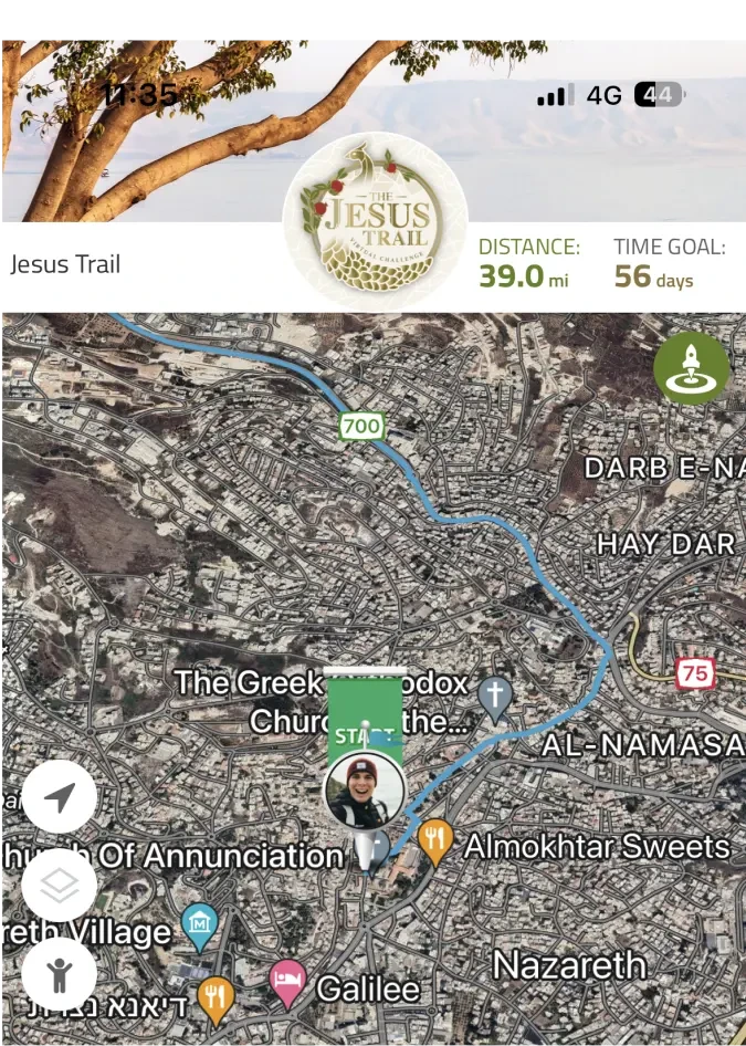 Virtually travel to Jesus Trail